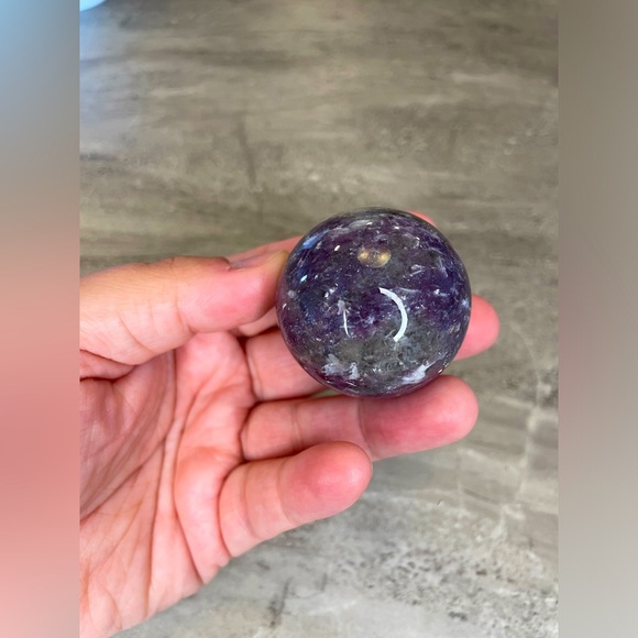 Lepidolite Crystal Sphere - Picture 2 of 2